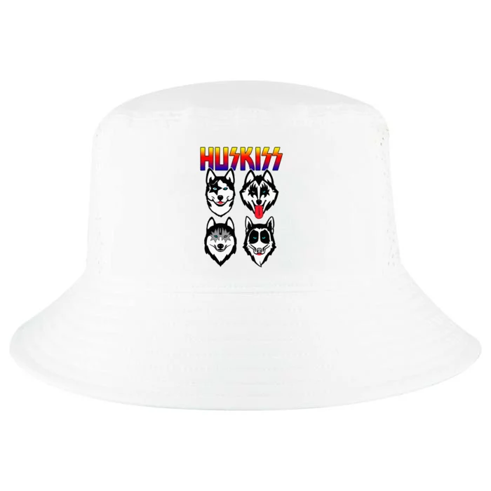 Huskiss Funny Dogs Puppy Rock Rockin Cool Comfort Performance Bucket Hat