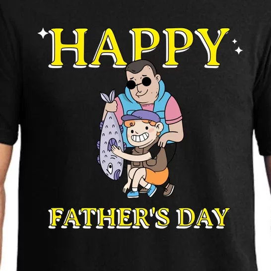 Happy Fathers Day Fishing Gift Pajama Set