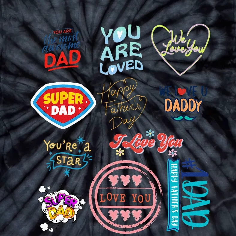 Happy Father's Day super dad cute husband or daddy gift Tie-Dye T-Shirt