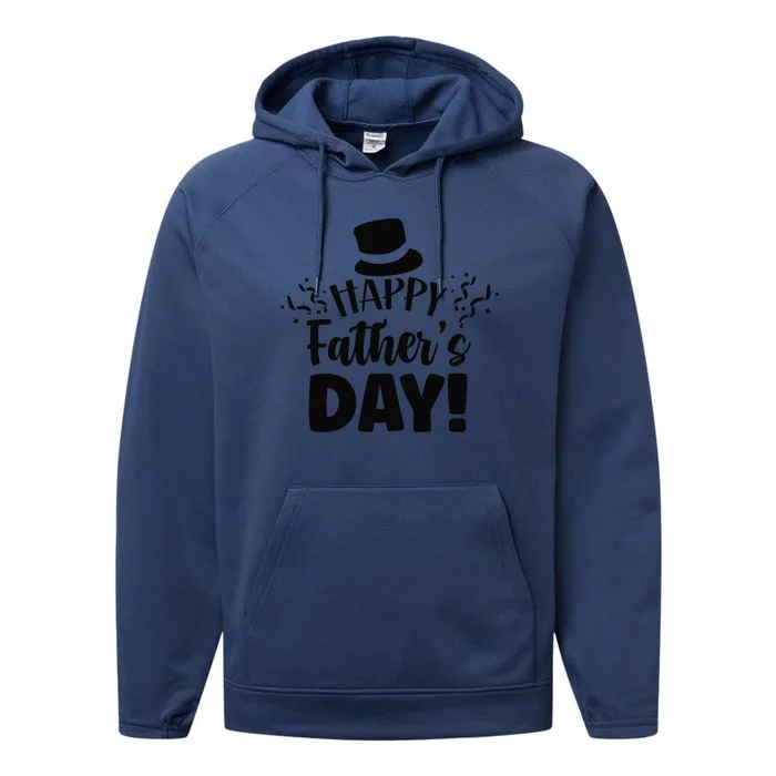 Happy Fathers Day Sayings Dad Daddy Father Papa Performance Fleece Hoodie