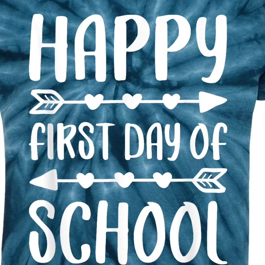 Happy First Day Of School Back To School Kids Tie-Dye T-Shirt