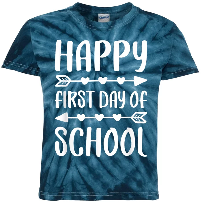 Happy First Day Of School Back To School Kids Tie-Dye T-Shirt