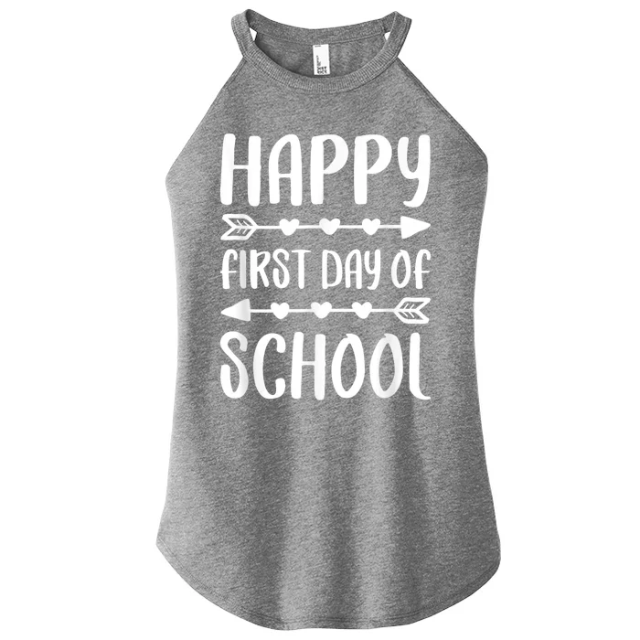 Happy First Day Of School Back To School Women’s Perfect Tri Rocker Tank