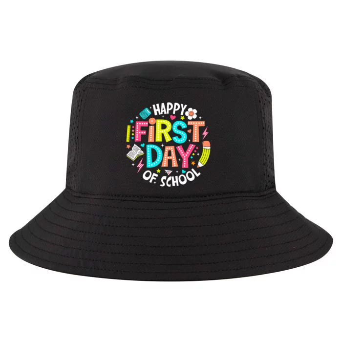 Happy First Day Of School Teacher Back To School Student Cool Comfort Performance Bucket Hat