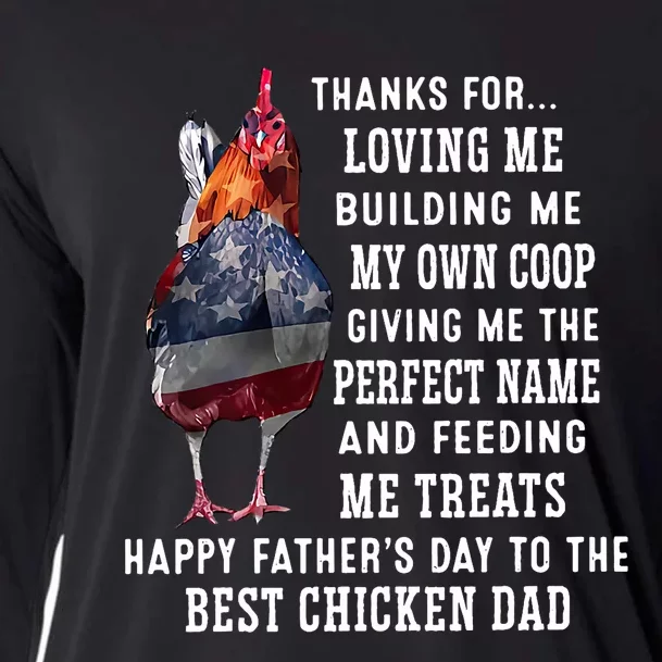 Happy FatherS Day To The Best Chicken Dad Cooling Performance Long Sleeve Crew