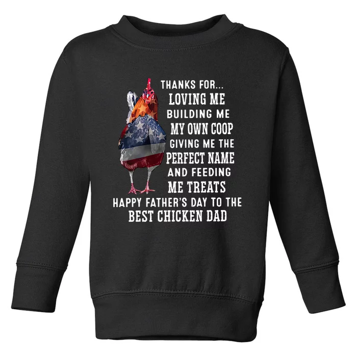 Happy FatherS Day To The Best Chicken Dad Toddler Sweatshirt