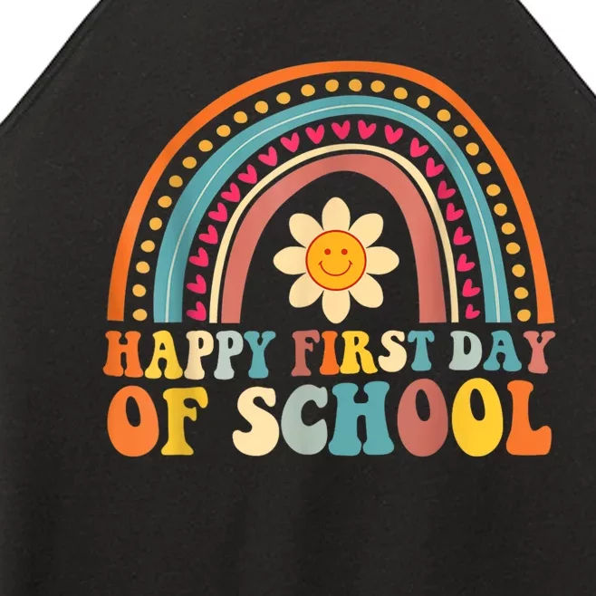 Happy First Day Of School For Teachers Kids Back To School Women’s Perfect Tri Rocker Tank