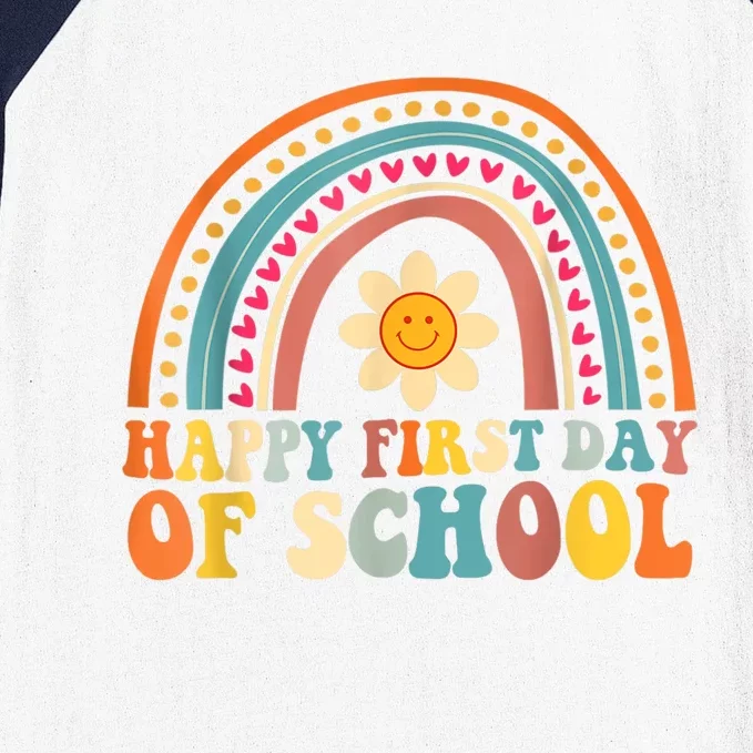 Happy First Day Of School For Teachers Kids Back To School Baseball Sleeve Shirt