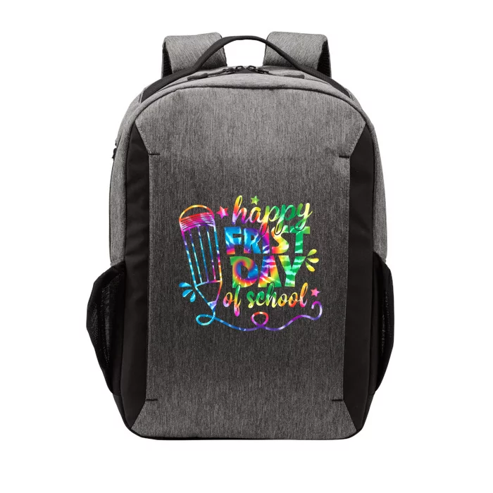 Happy First Day Of School Tie Dye Back To School Teacher Kids Vector Backpack