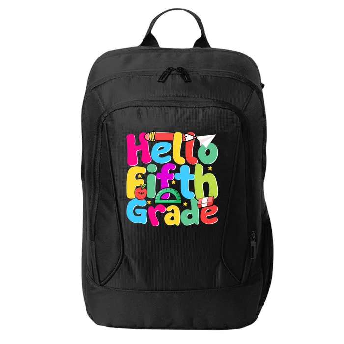 Hello First Day Of 5Th Grade Team Hello Fifth Grade Squad Gift City Backpack