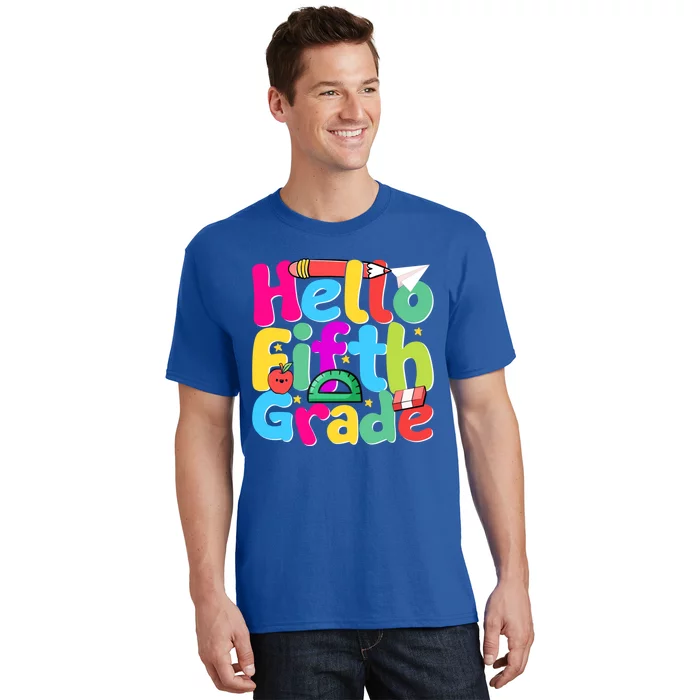 Hello First Day Of 5Th Grade Team Hello Fifth Grade Squad Gift T-Shirt