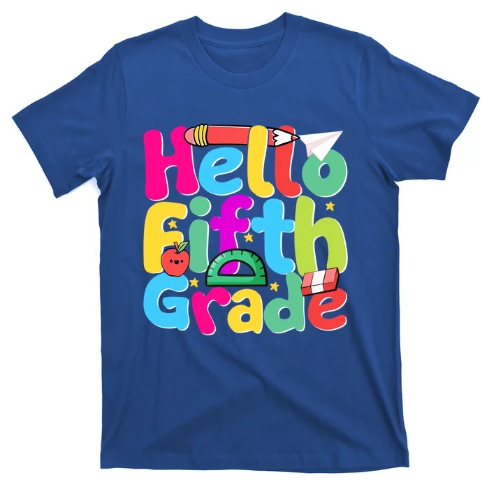 Hello First Day Of 5Th Grade Team Hello Fifth Grade Squad Gift T-Shirt