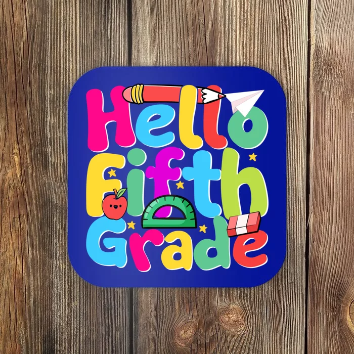 Hello First Day Of 5Th Grade Team Hello Fifth Grade Squad Gift Coaster