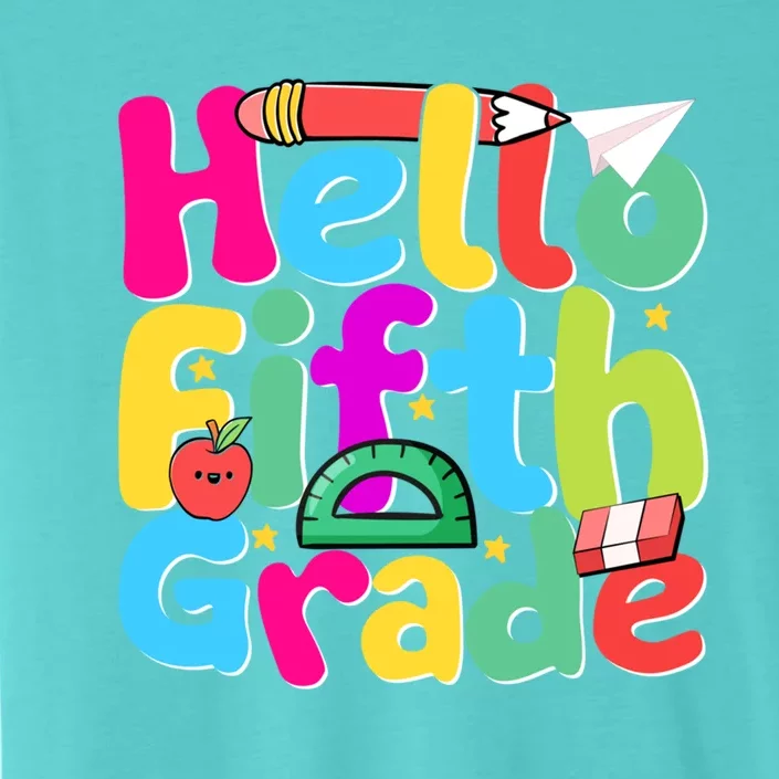 Hello First Day Of 5Th Grade Team Hello Fifth Grade Squad Gift ChromaSoft Performance T-Shirt