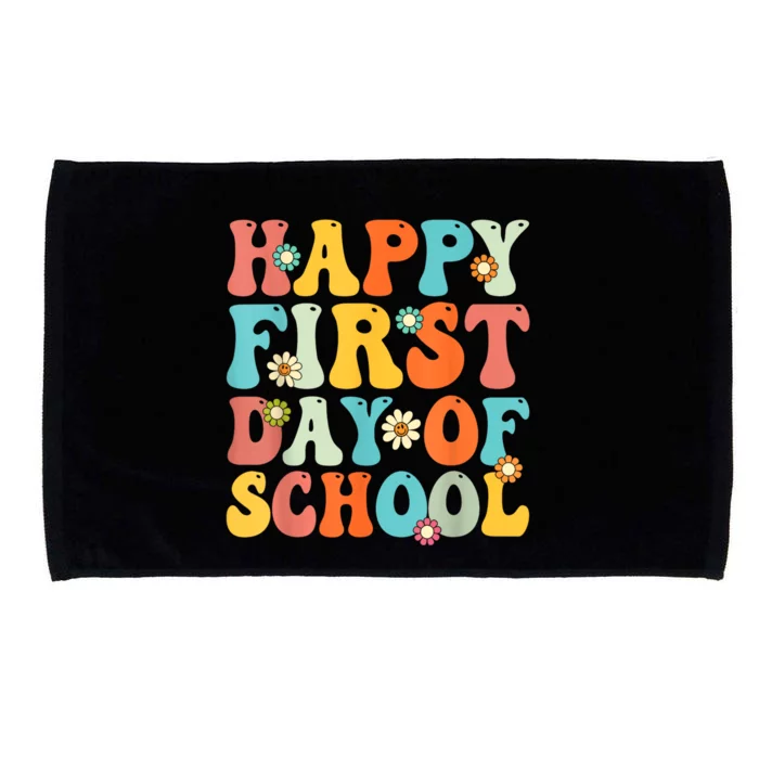 Happy First Day Of School Teacher Kids Back To School Microfiber Hand Towel