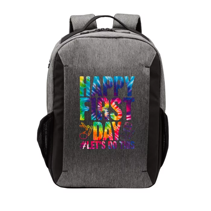 Happy First Day Let's Do This Back To School Rainbow Vector Backpack