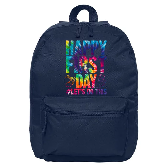 Happy First Day Let's Do This Back To School Rainbow 16 in Basic Backpack