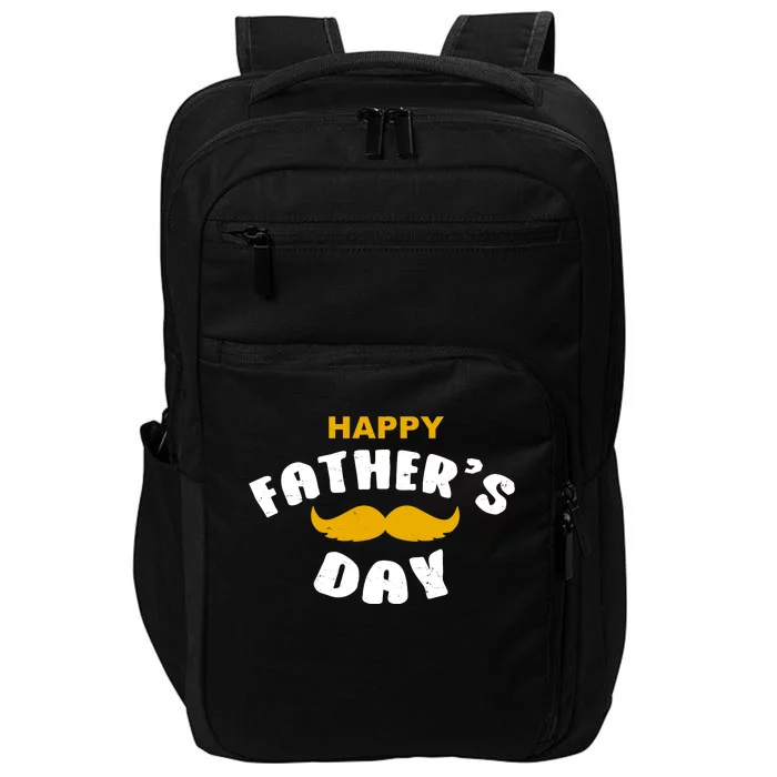 Happy Fathers Day Mustache Vintage Impact Tech Backpack