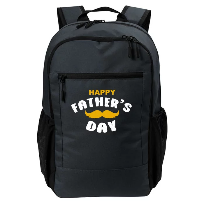 Happy Fathers Day Mustache Vintage Daily Commute Backpack