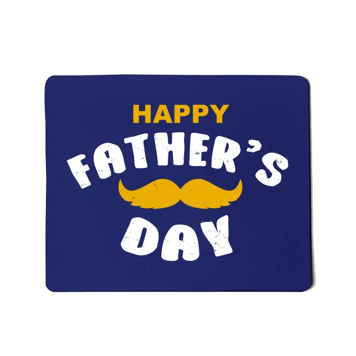 Happy Fathers Day Mustache Vintage Mousepad