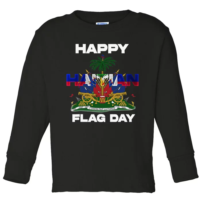 Haitian Flag Day Toddler Long Sleeve Shirt