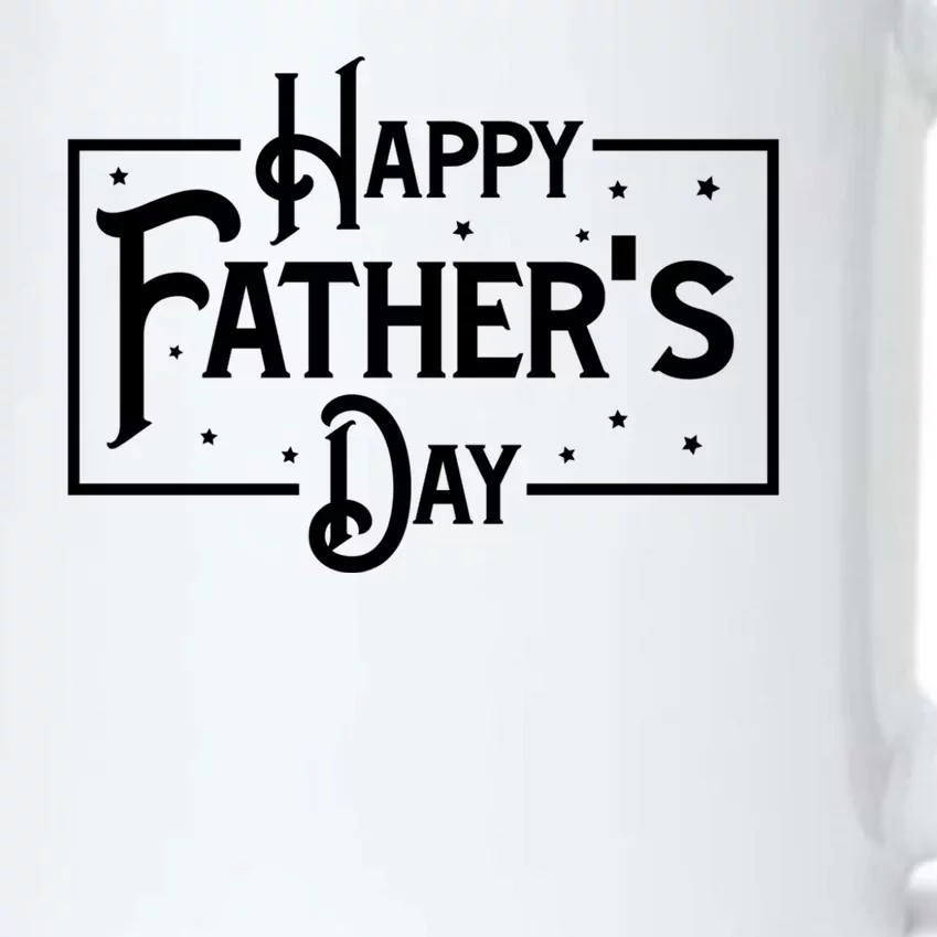 Happy Father's Day Star Gift For Dad Black Color Changing Mug