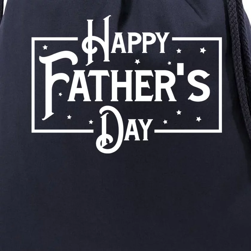 Happy Father's Day Star Gift For Dad Drawstring Bag