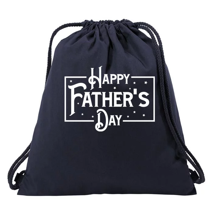 Happy Father's Day Star Gift For Dad Drawstring Bag