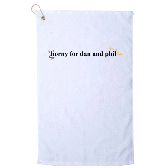 Horny For Dan And Phil Platinum Collection Golf Towel