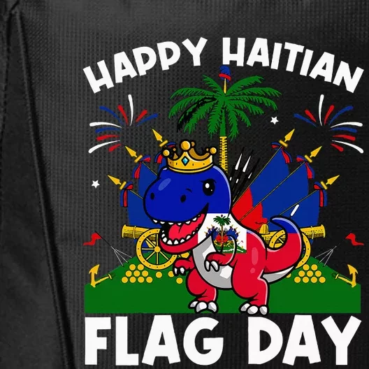 Haitian Flag Day Dinosaur City Backpack