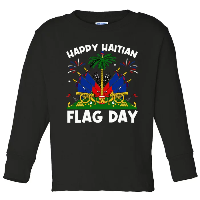 Haitian Flag Day Toddler Long Sleeve Shirt