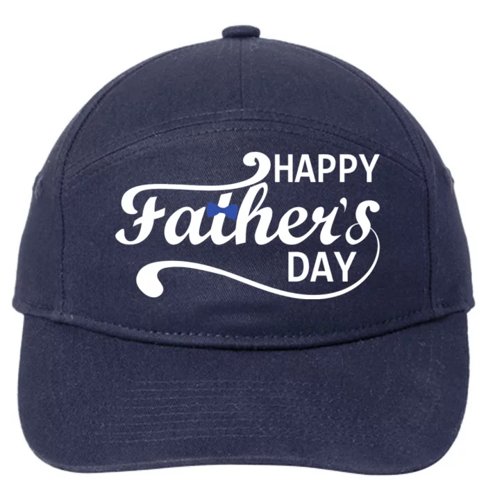 Happy Fathers Day Cute Dad Gift 7-Panel Snapback Hat