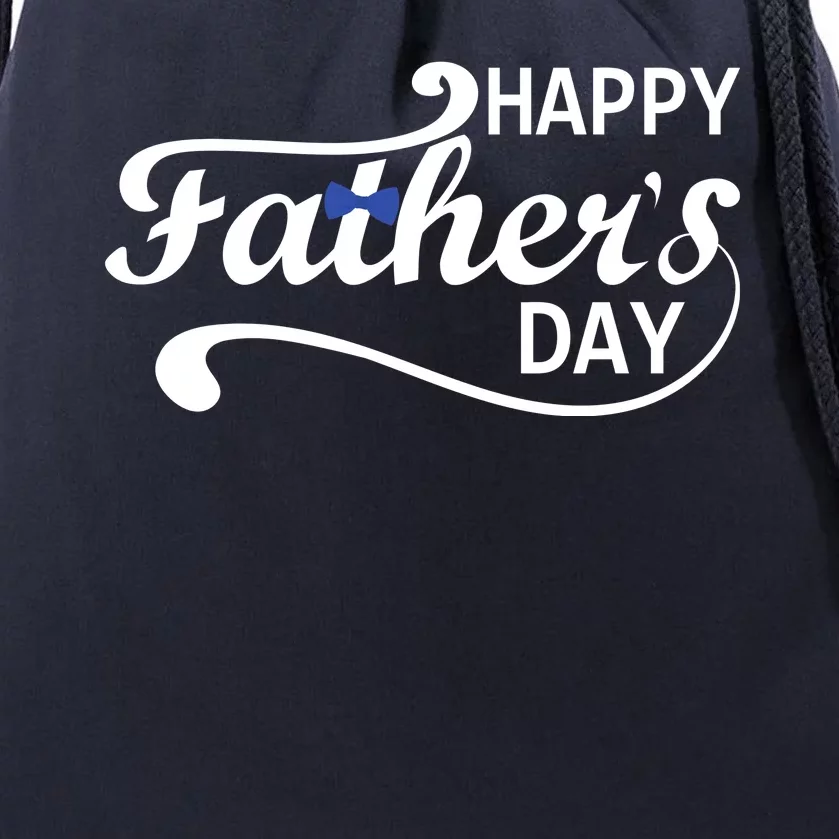 Happy Fathers Day Cute Dad Gift Drawstring Bag