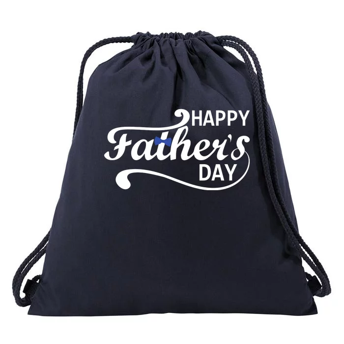 Happy Fathers Day Cute Dad Gift Drawstring Bag