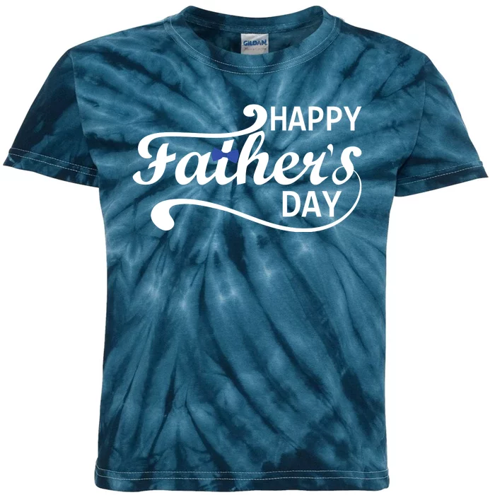 Happy Fathers Day Cute Dad Gift Kids Tie-Dye T-Shirt