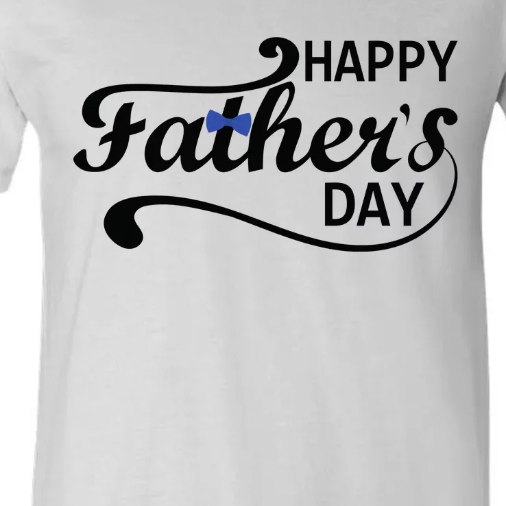 Happy Fathers Day Cute Dad Gift V-Neck T-Shirt