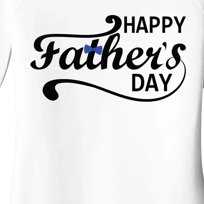 Happy Fathers Day Cute Dad Gift Women's Perfect Tri Tunic Long Sleeve Shirt