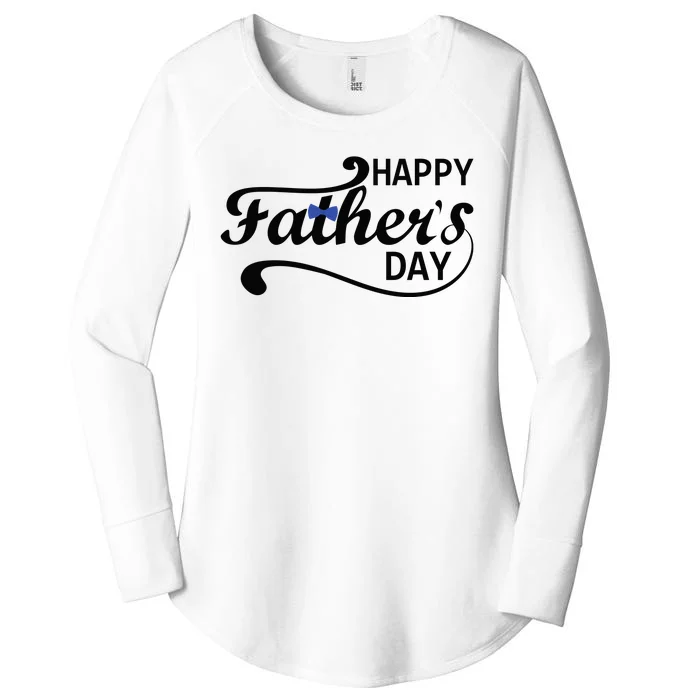 Happy Fathers Day Cute Dad Gift Women's Perfect Tri Tunic Long Sleeve Shirt