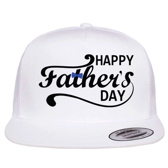 Happy Fathers Day Cute Dad Gift Flat Bill Trucker Hat