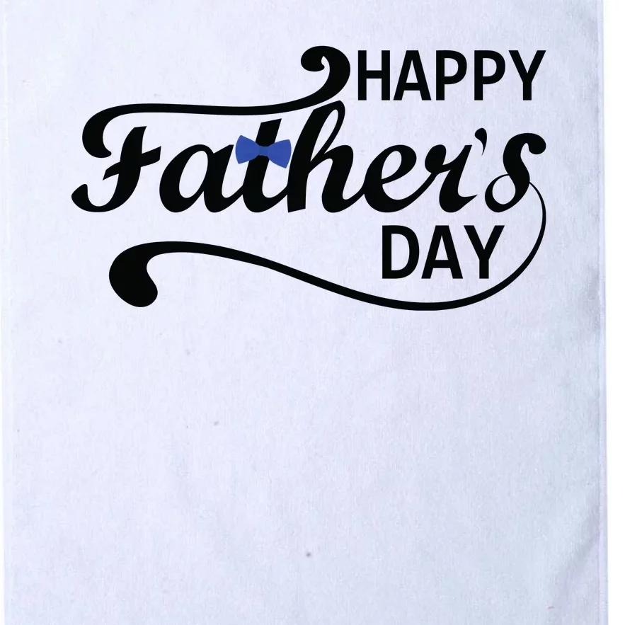 Happy Fathers Day Cute Dad Gift Platinum Collection Golf Towel