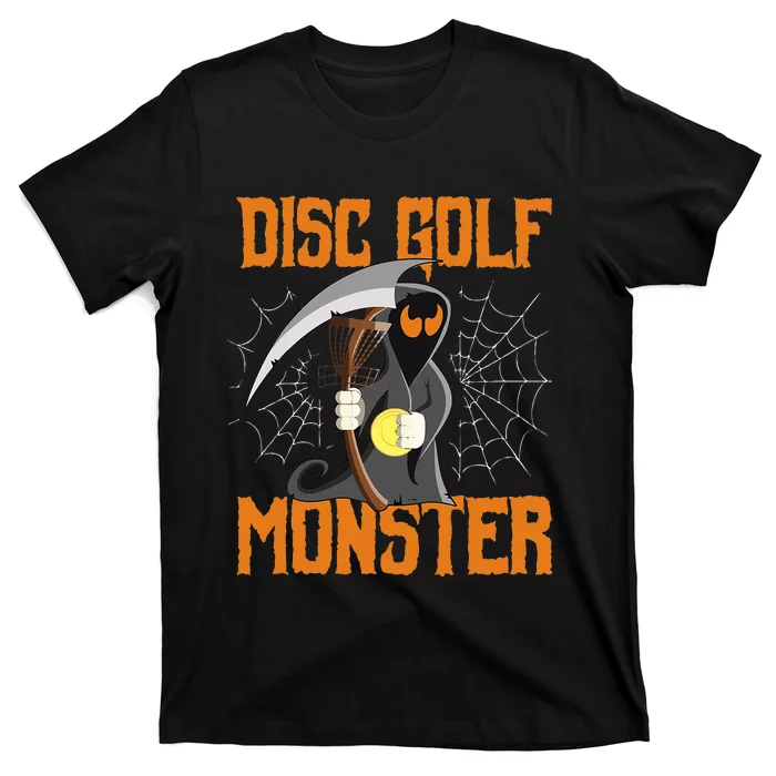 Halloween Funny Disc Golf Frolf Grim Reaper Costume T-Shirt