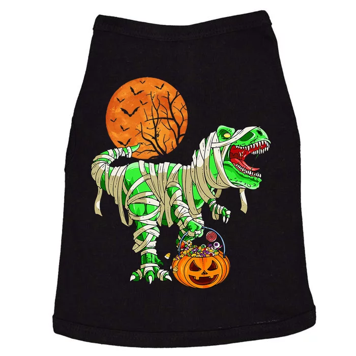 Halloween For Dinosaur T Rex Mummy Pumpkin Doggie Tank