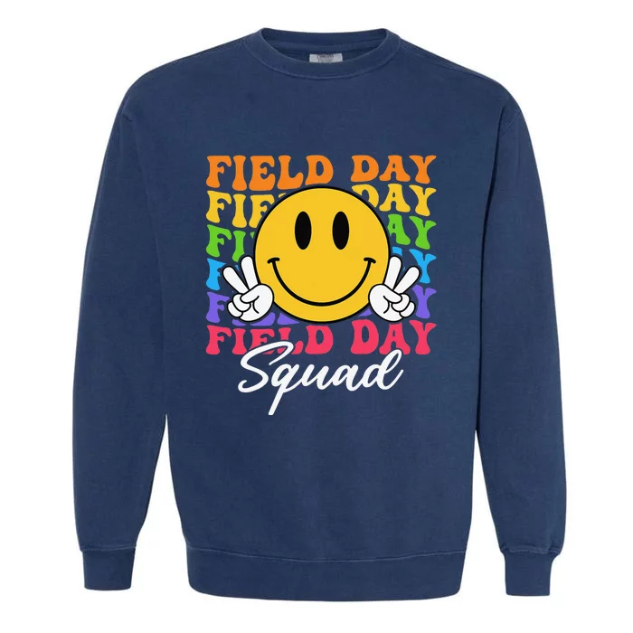 Hippie Field Day Squad For Teacher Garment-Dyed Sweatshirt