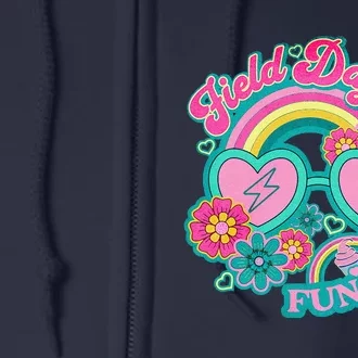 Hippie Field Day Fun Day For Teachers Field Day 2024 Full Zip Hoodie