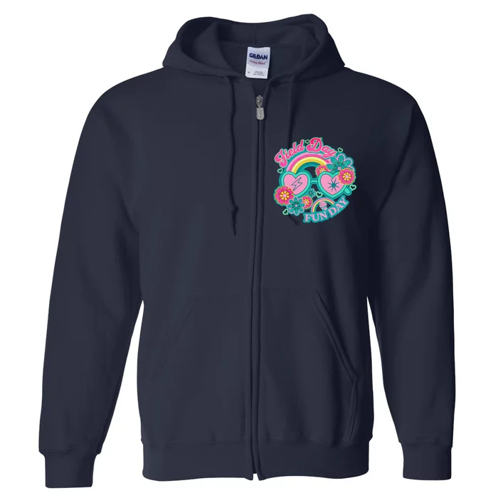 Hippie Field Day Fun Day For Teachers Field Day 2024 Full Zip Hoodie