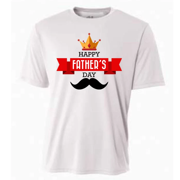 Happy Father's Day Crown Mustache Cooling Performance Crew T-Shirt