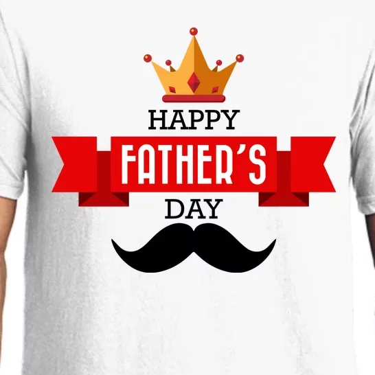 Happy Father's Day Crown Mustache Pajama Set