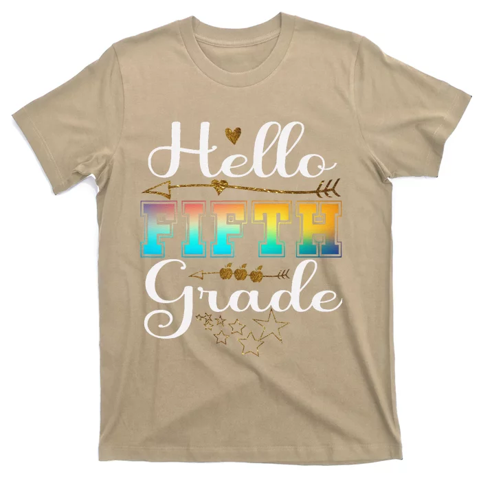 Hello First Day Of 5th Grade Team Hello Fifth Grade Squad T-Shirt