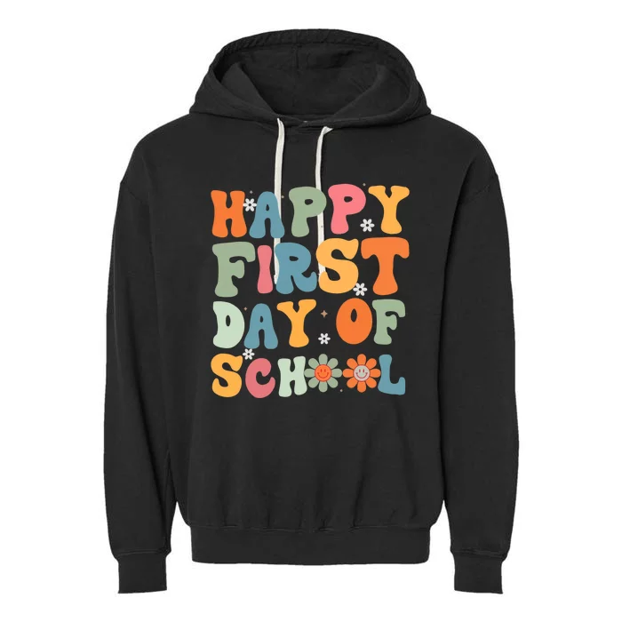 Happy First Day Of School Back To School Teacher Life Garment-Dyed Fleece Hoodie