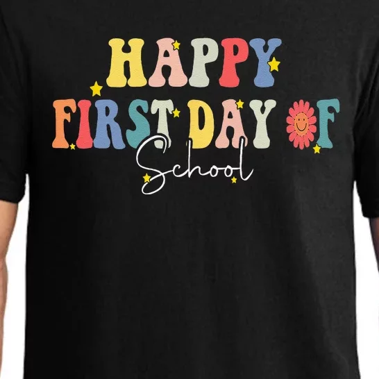 Happy First Day Of School Teachers Back To School Day Pajama Set